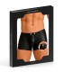 Boxer Noir Ouvert Effet Cuir