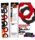 Lot de 5 Cockrings SPINNER GEARHEADS Rouge Noir
