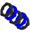 Lot de 5 Cockrings GEARHEADS Noir-Bleu Oxballs Lot de 5 Cockrings GEARHEADS Noir-Bleu Oxballs
