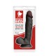 Gode Large Réaliste Noir 24x5cm