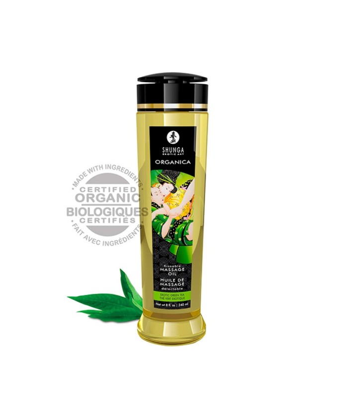 Huile de Massage Couple Thé Vert Exotique Shunga