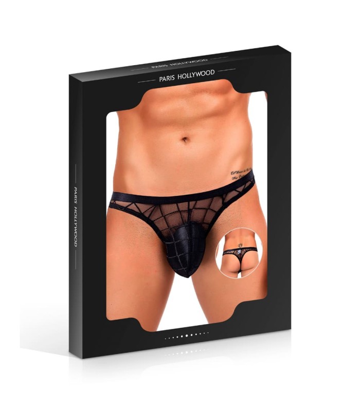 String Homme Transparent à Carreaux