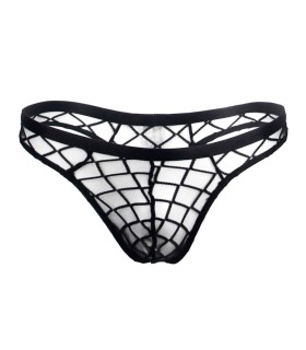 String Homme Transparent à Carreaux
