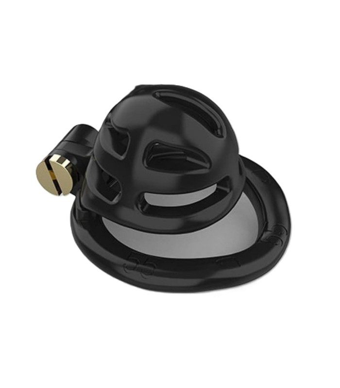 Cage De Chasteté Plastique Courte Hollow Noir