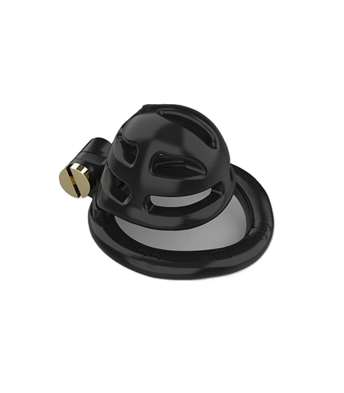 Cage De Chasteté Plastique Courte Hollow Noir