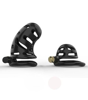 Cage De Chasteté Plastique Courte Hollow Noir Cage De Chasteté Plastique Courte Hollow Noir