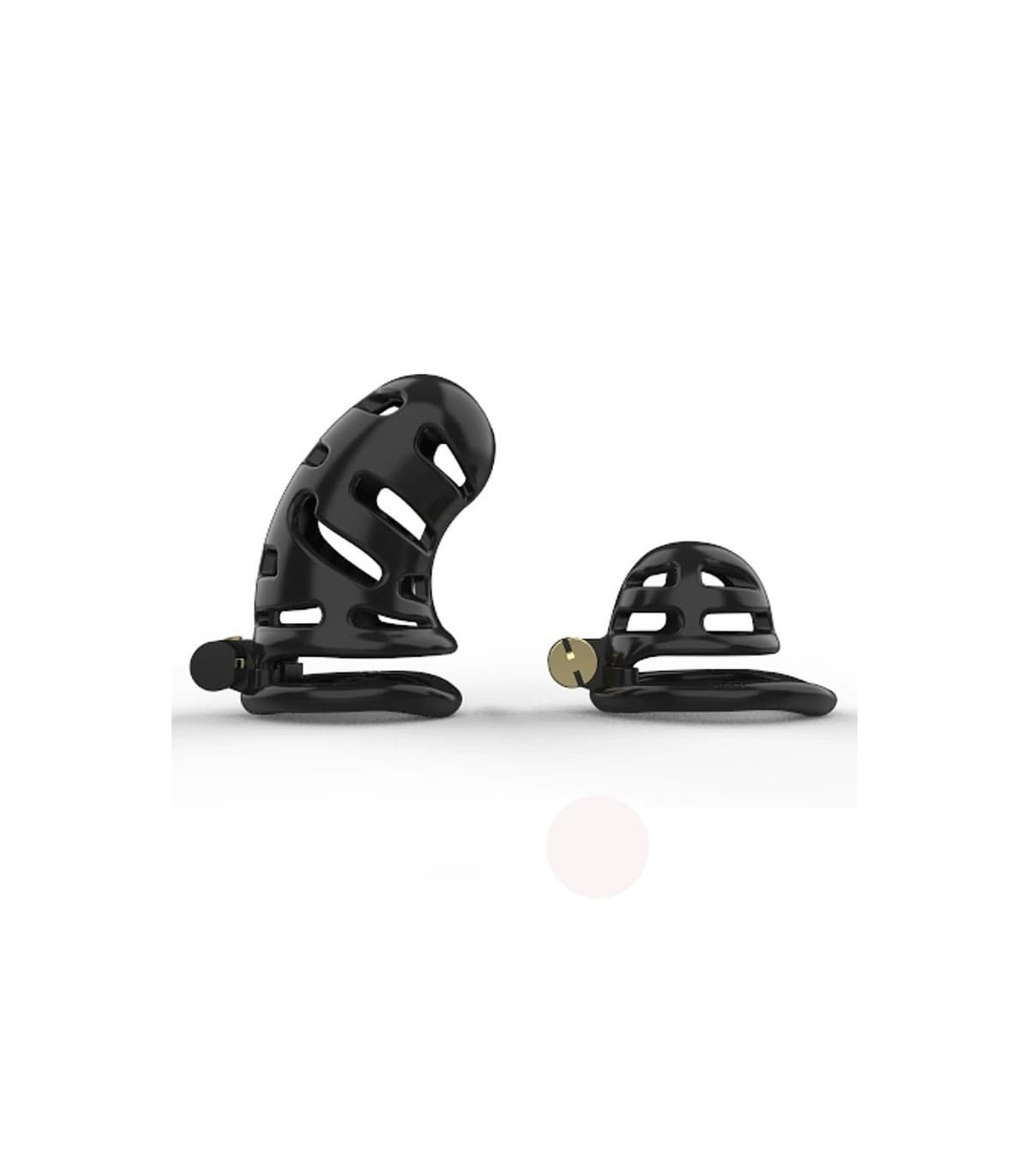 Cage De Chasteté Plastique Courte Hollow Noir