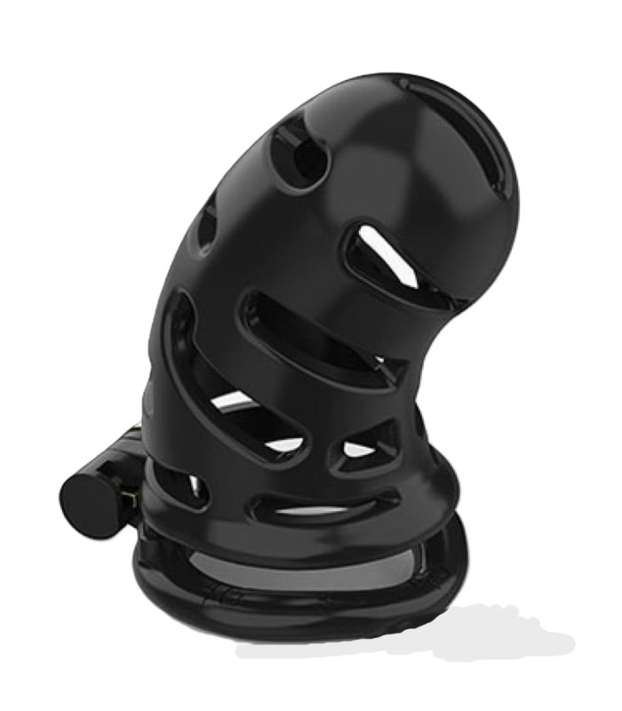 Cage De Chasteté Rigide Longue Hollow Noir