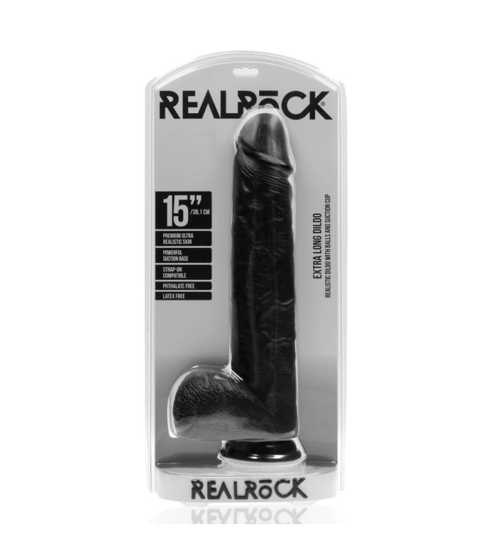 Gode XL Long Realrock Noir