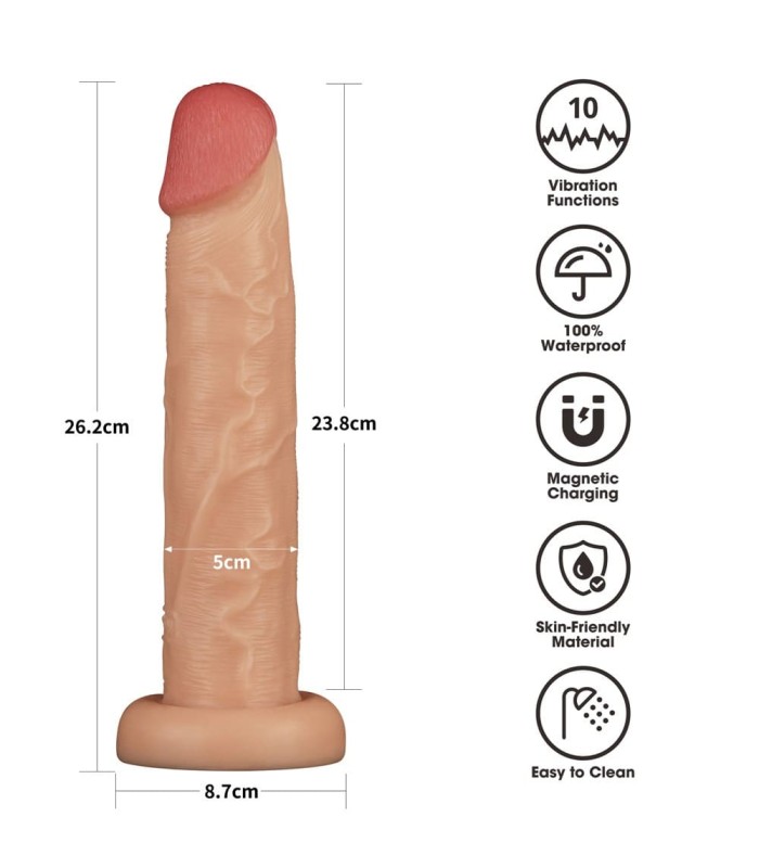 Gode Réaliste à Vibrations 23x5cm