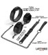 Kit BDSM Laisse Menottes Collier et Attache