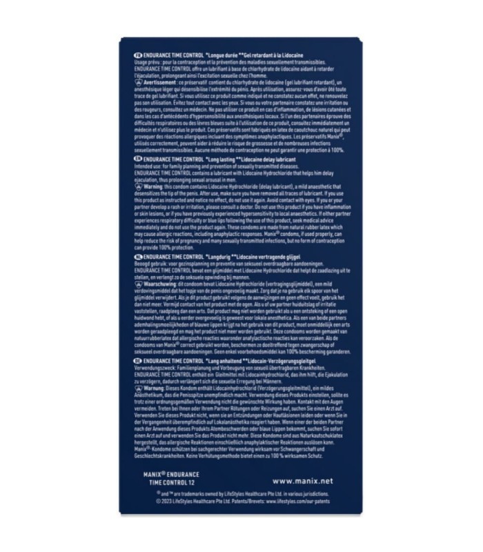 Préservatifs Manix Endurance boite de 12 capotes