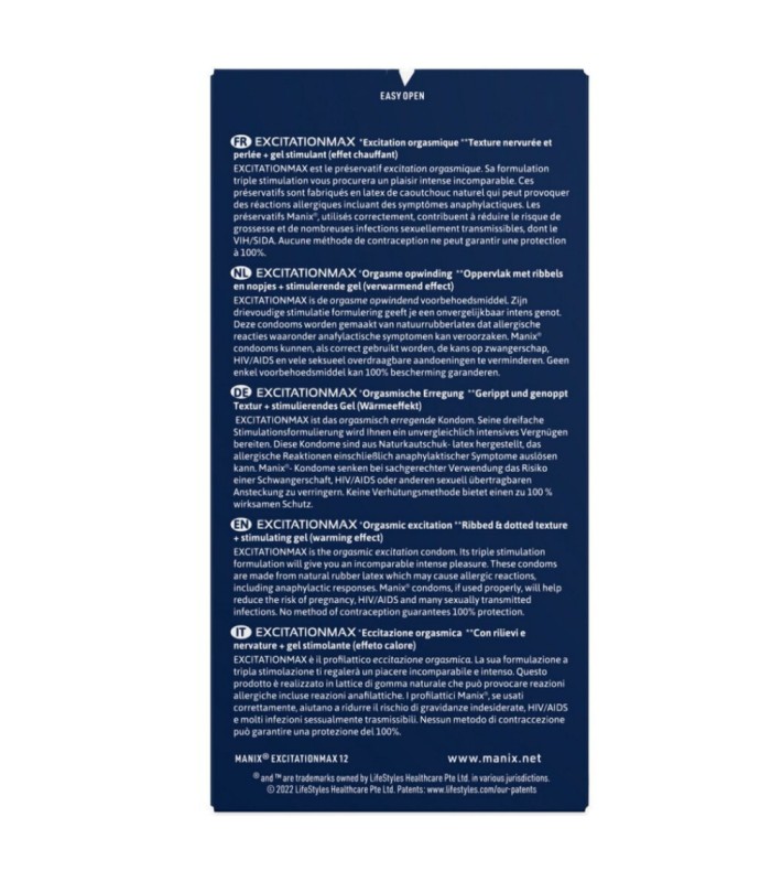 Préservatifs Manix Excitation Max x12