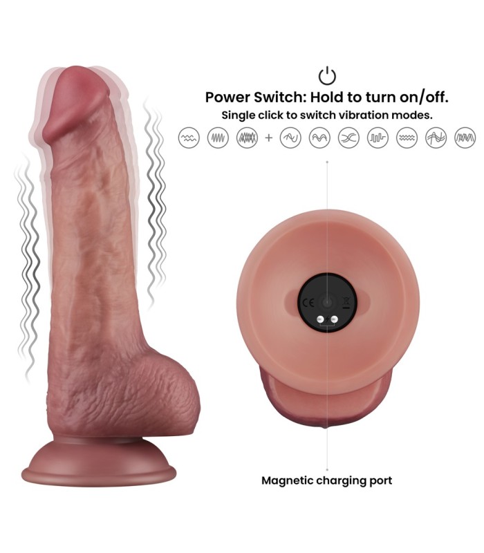 Gode Réaliste à Vibrations Power Cock 15x4,5cm