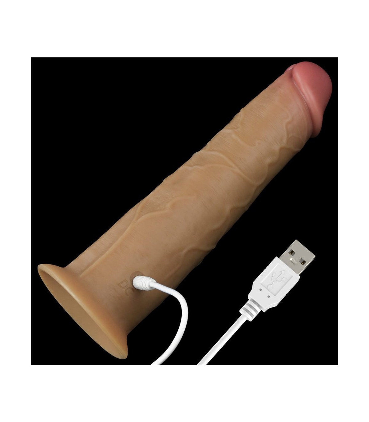 Gode Réaliste Vibrant et Rotatif