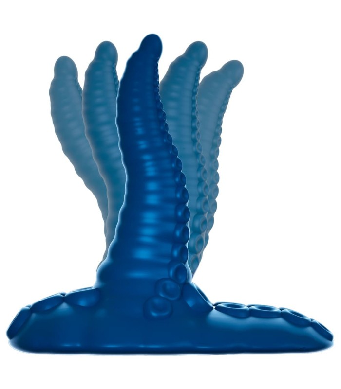 Plug Anal Tentacule Vibrante Bleu 14x4cm