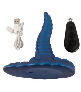Plug Anal Tentacule Vibrante Bleu 14x4cm
