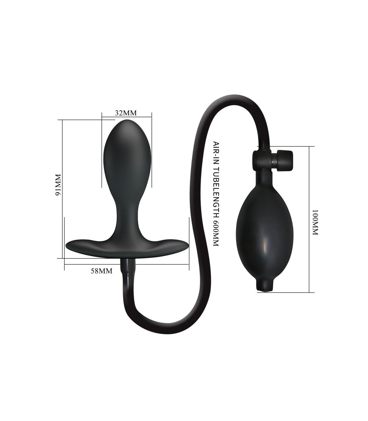 Plug Anal Gonflable Pretty Love 8 cm