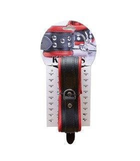 Collier Cuir Rouge et Noir