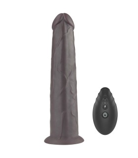 Gode Réaliste Vibrant Rotatif Marron 21x5cm