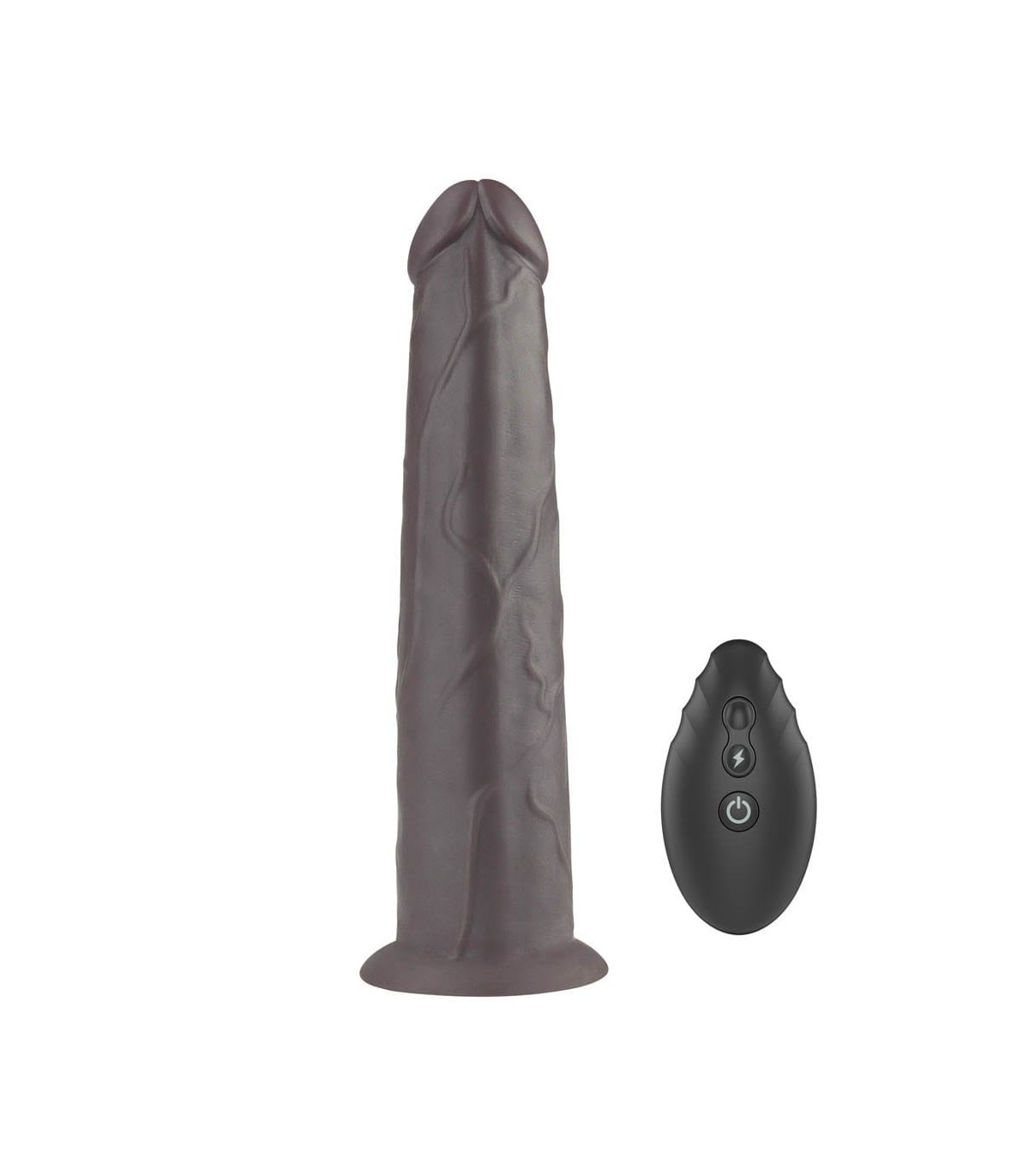 Gode Réaliste Vibrant Rotatif Marron 21x5cm