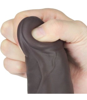 Gode Réaliste Vibrant Rotatif Marron 21x5cm