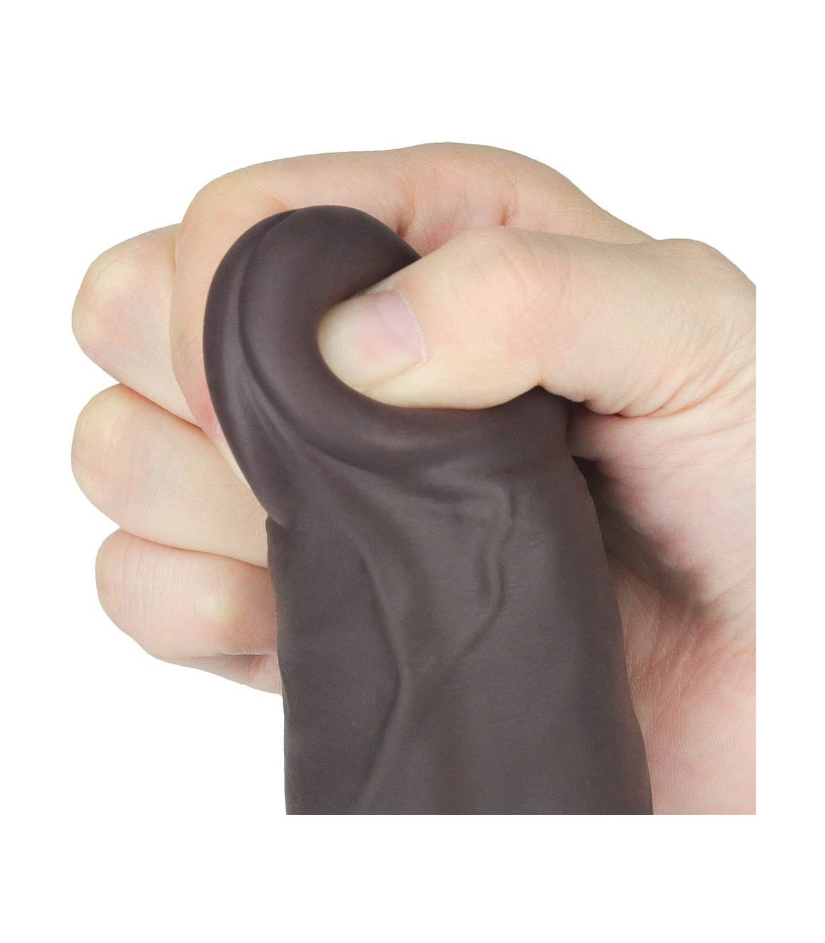 Gode Réaliste Vibrant Rotatif Marron 21x5cm