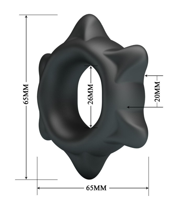 Anneau Pénien Silicone Étoile Crazy Bull