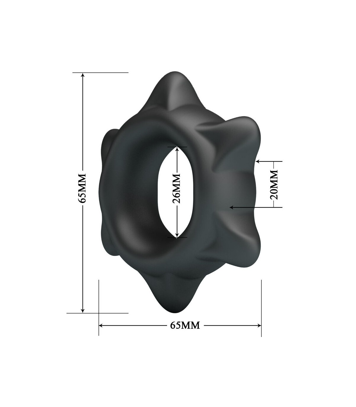 Anneau Pénien Silicone Étoile Crazy Bull