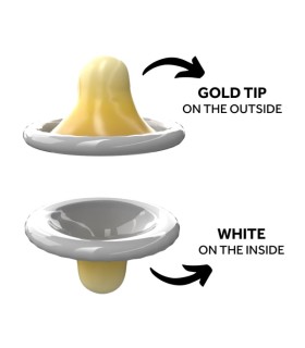 Préservatifs en Latex Rightway Gold sens  pour l enfiler