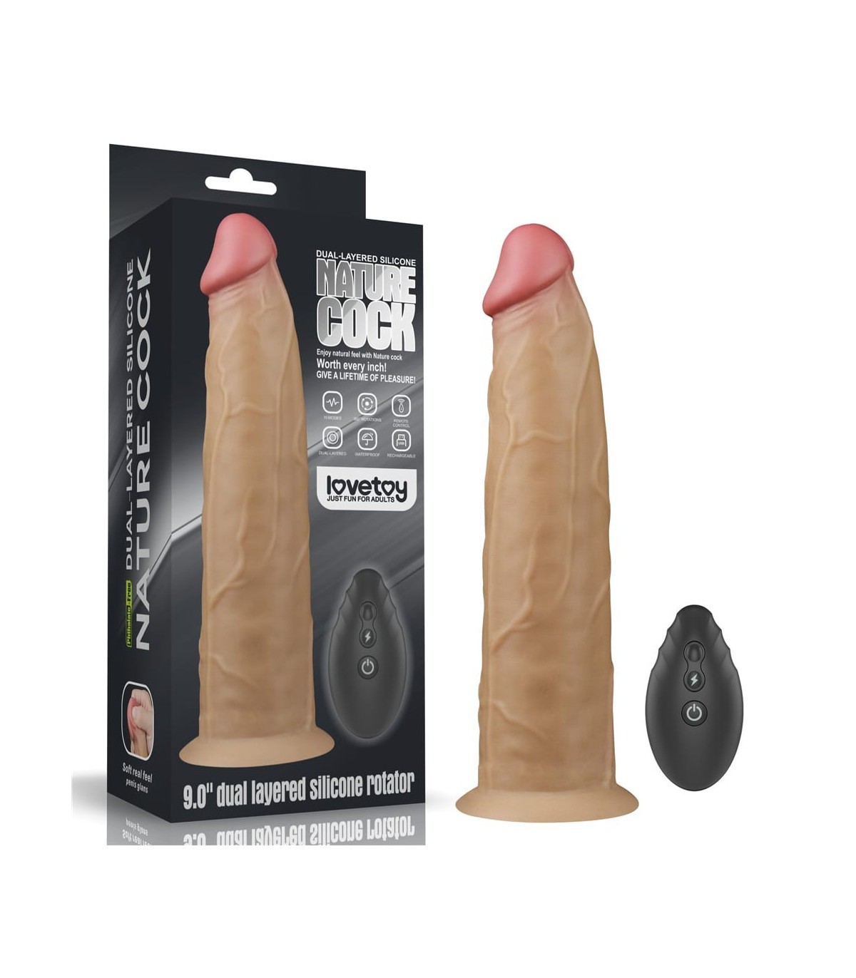 Gode gay Rotatif et Vibrant Silicone