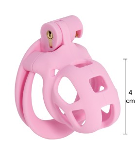 Cage chasteté Courte Rose