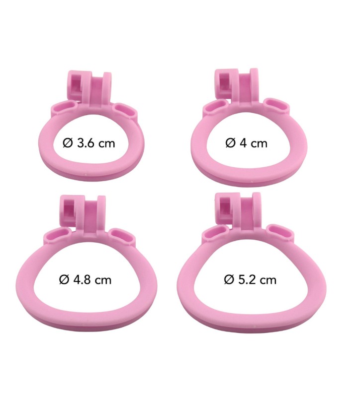 Penis Prison cage courte avec 4 anneaux