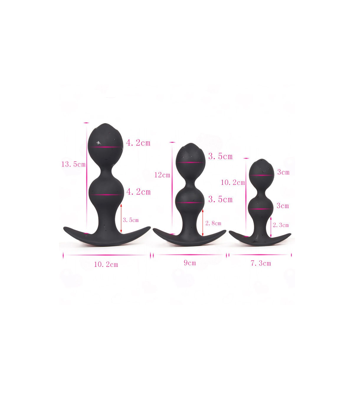 Plug Anal Silicone Noir Boule Métallique