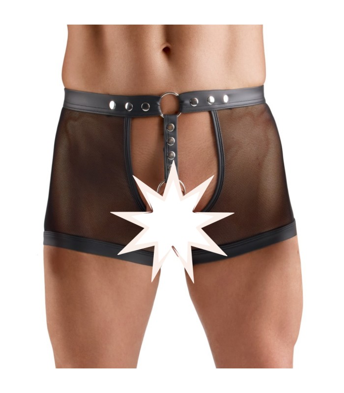 Boxer Résille Ouvert avec Cockring Svenjoyment