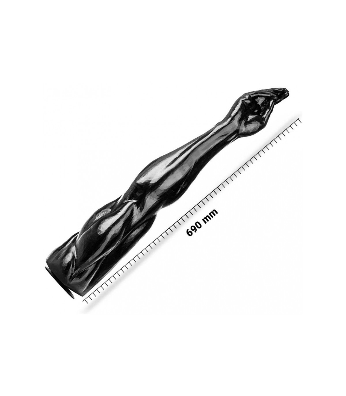 Bras Réaliste Noir Mega Muscle Fist Deep'R