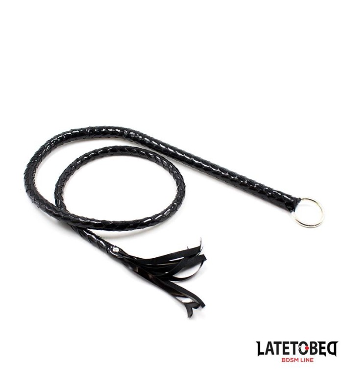 Long Fouet Noir BDSM Latetobed