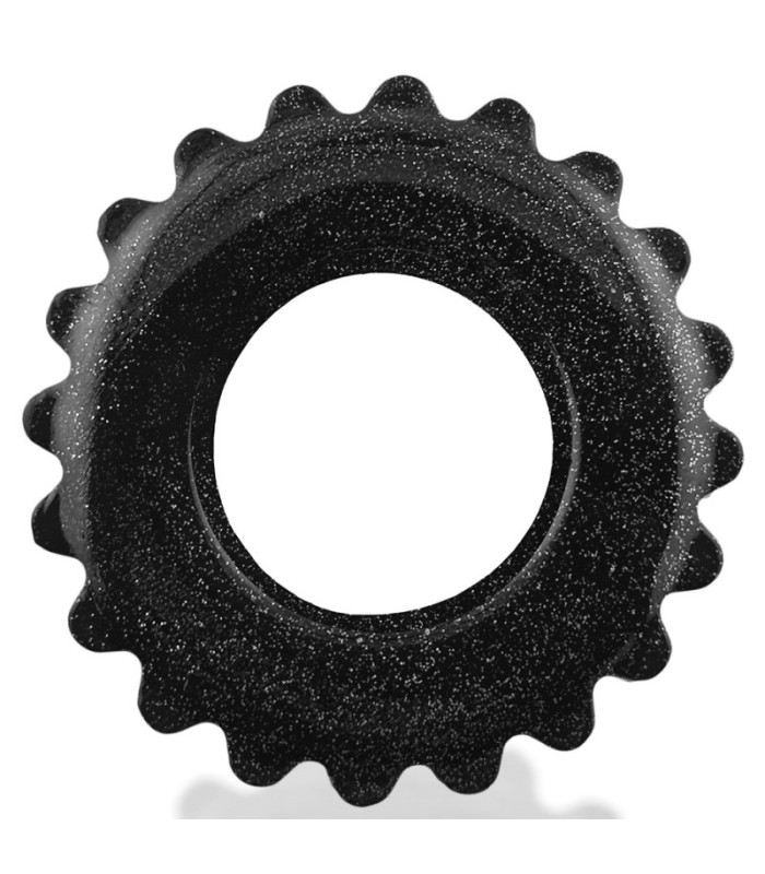 Cockring Oxballs Plushy Noir Brillant