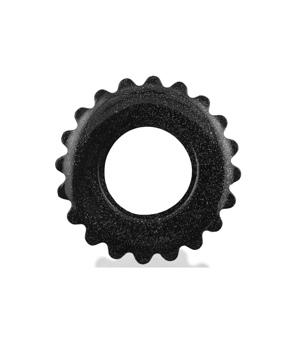 Cockring Oxballs Plushy Noir Brillant