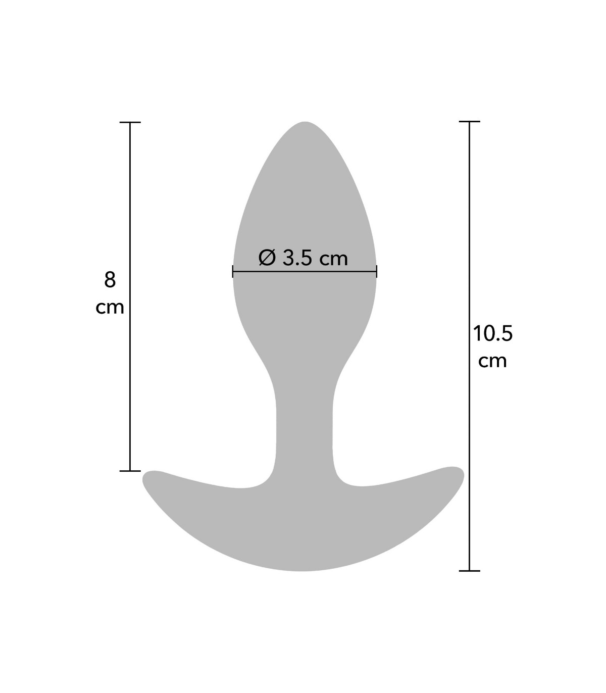 Plug Anal Silicone avec Poids 185 Grammes