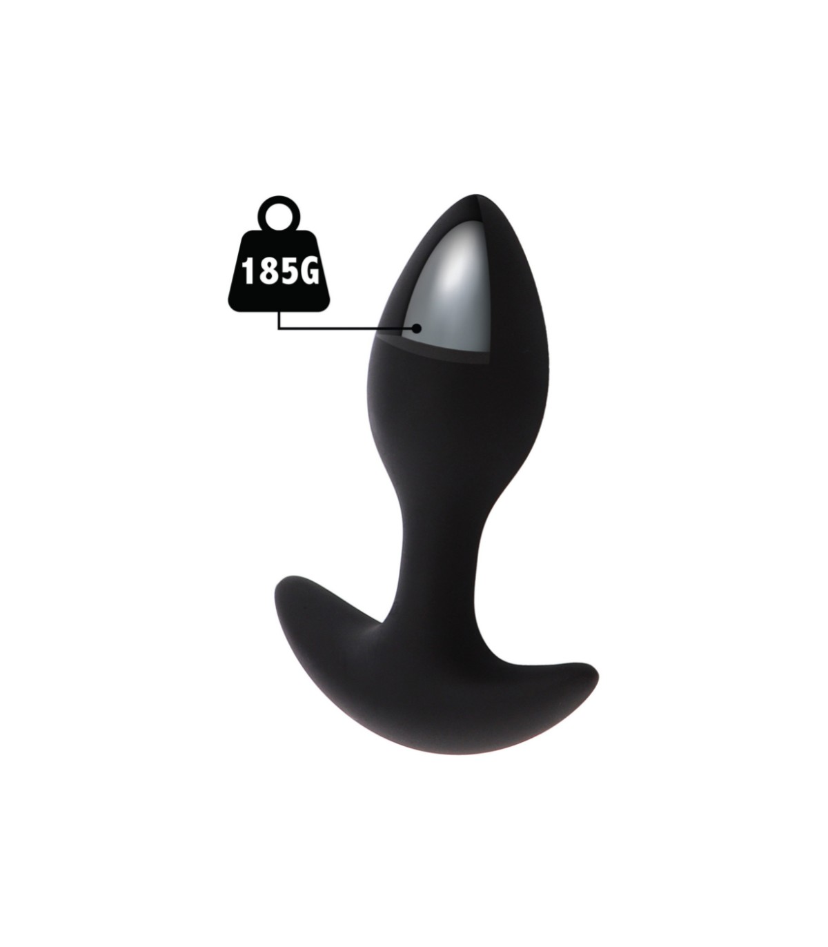 Plug Anal Silicone avec Poids 185 Grammes