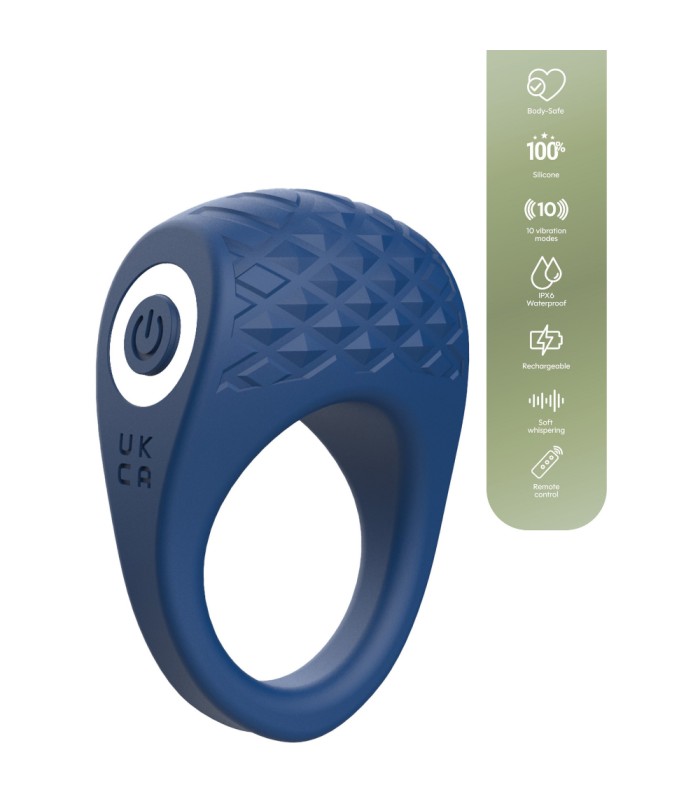 Cockring Vibrant Bleu avec Télécommande Vicious