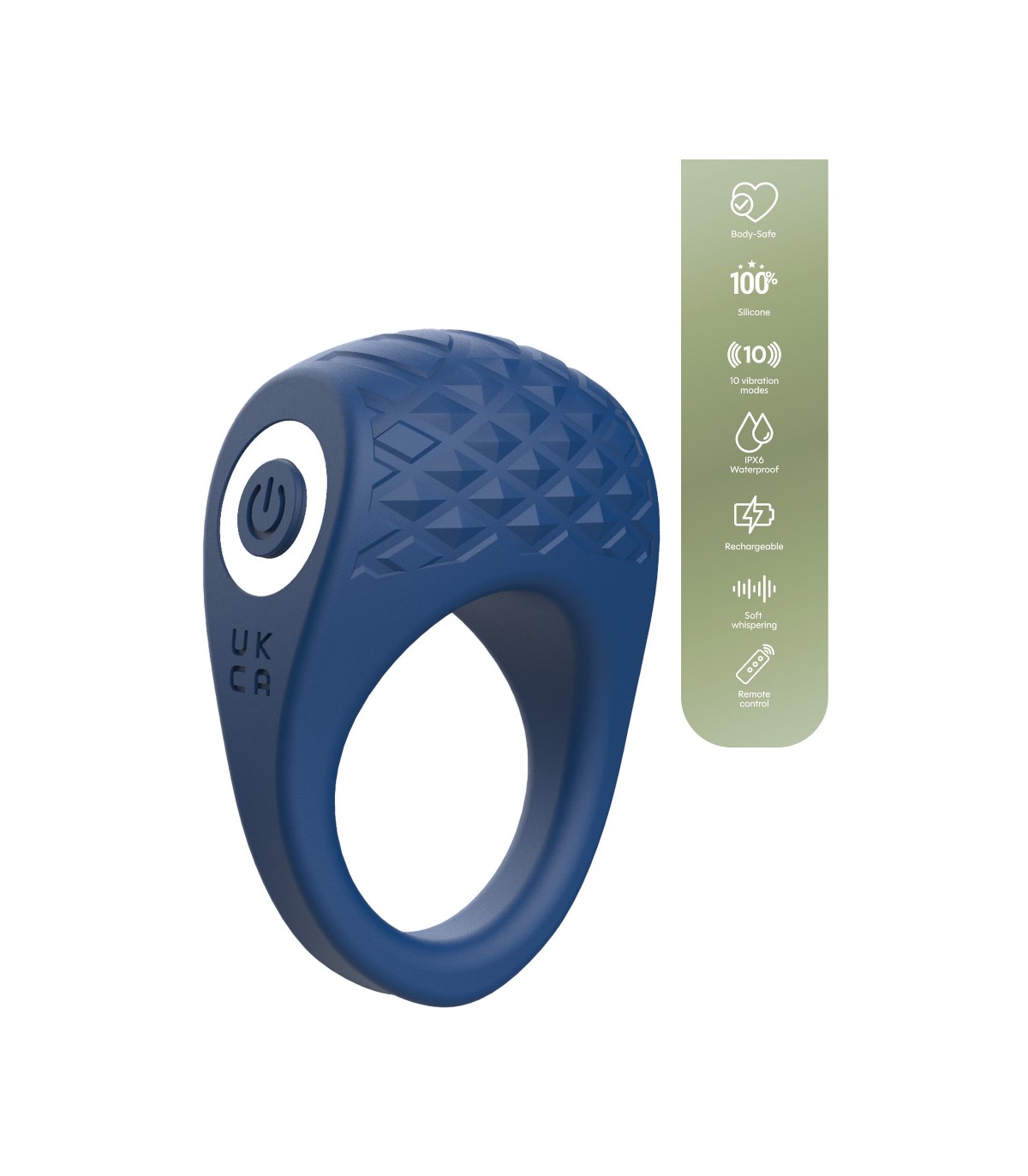 Cockring Vibrant Bleu avec Télécommande Vicious