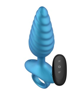 Plug Vibrant Nervuré Avec Télécommande