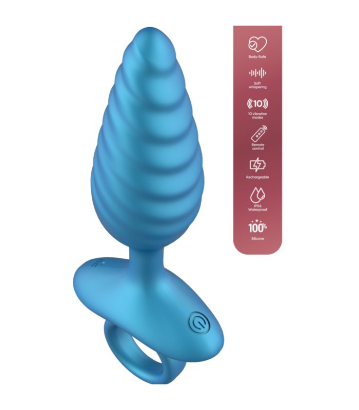 Plug Vibrant Nervuré Avec Télécommande