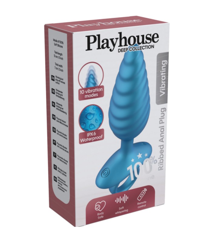 Plug Vibrant Nervuré Avec Télécommande