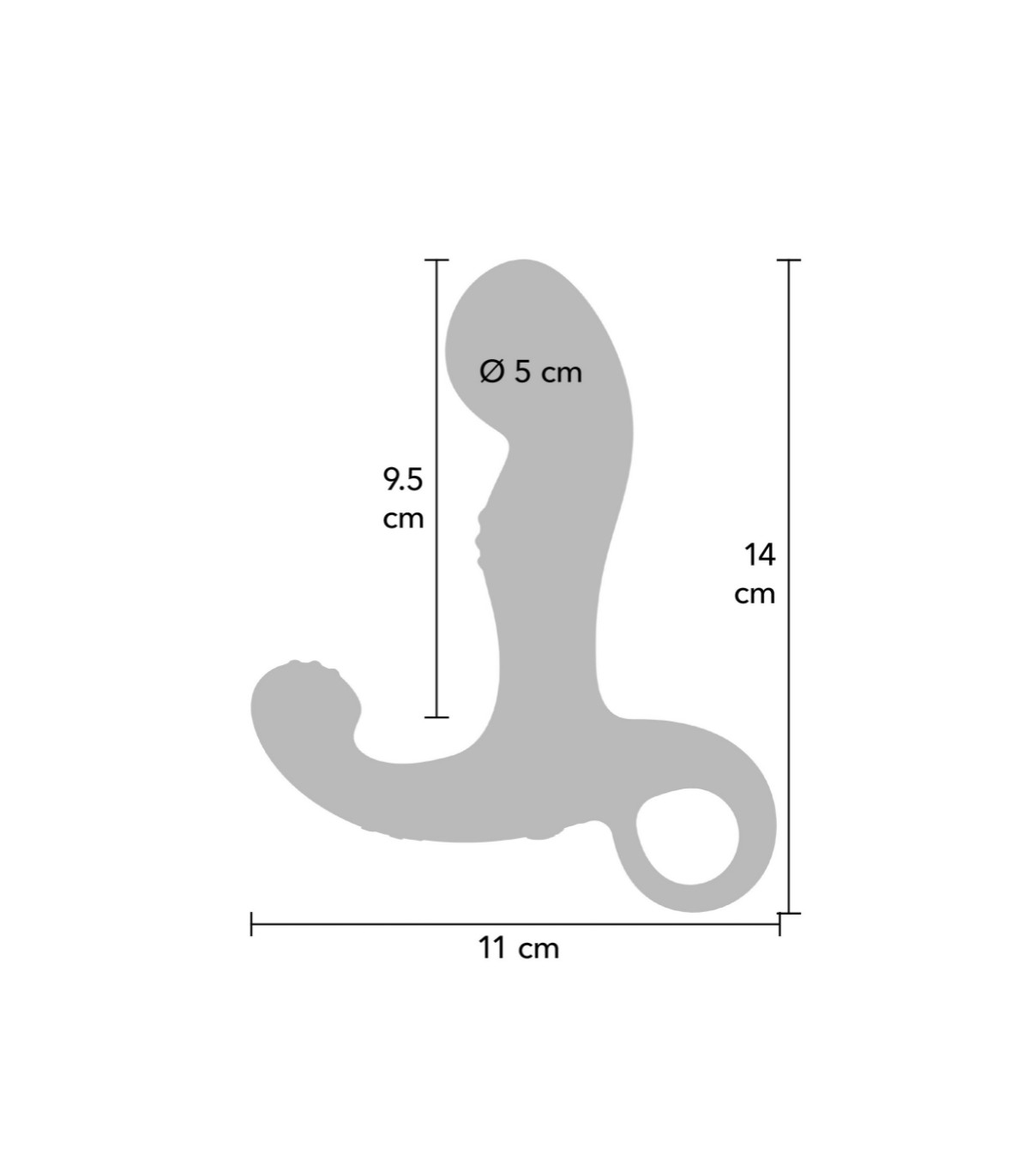 Stimulateur Vibrant de Prostate P-Spot Taper Télécommandé 9,5x5cm