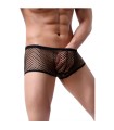 Boxer Homme Extensible Résille noir