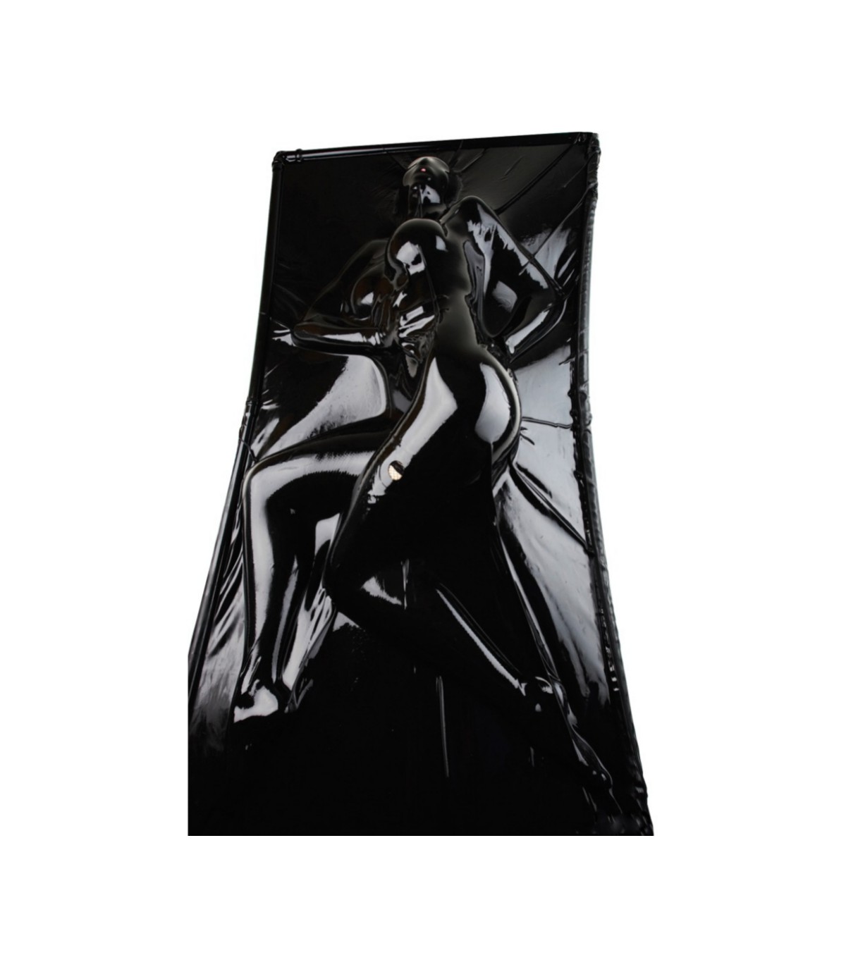 Vaccum Bed en Latex Noir 200x100cm pour bdsm gay hard