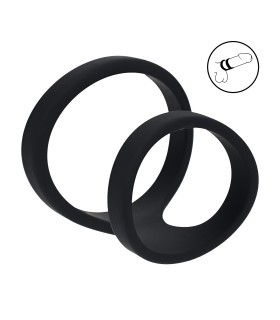 Double CockRing Silicone Levelz Noir